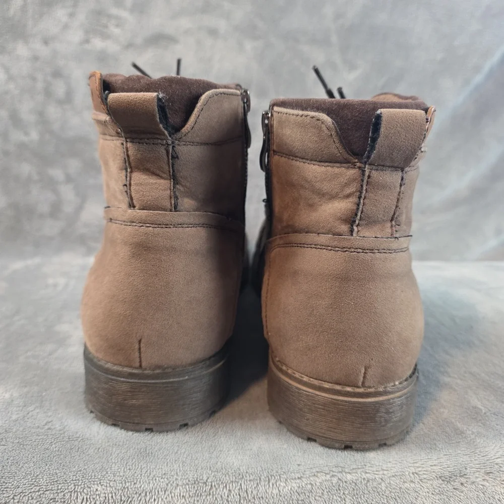 Robert Wayne Jaron Men's Dress Boots Brown Size US 12D Lace With Side Zip